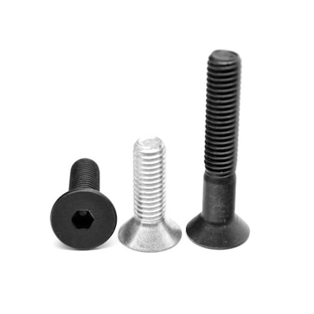 No.0-80 X 0.31 In.-FT Fine Thread Socket Flat Head Cap Screw, Alloy Steel - Black Oxide, 1000PK